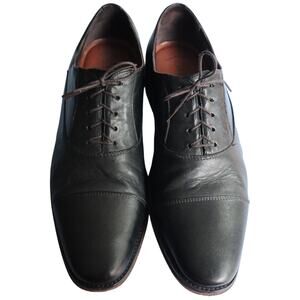 Section X Cap Toe Dress Shoes Black Men 9 M Flex Sheepskin Work Cocktail Comfort
